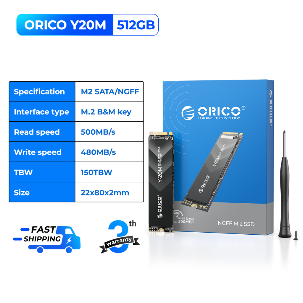 ORICO M.2 SATA SSD 128GB 256GB 512GB M.2 2280 SATA III 6Gbps SSD