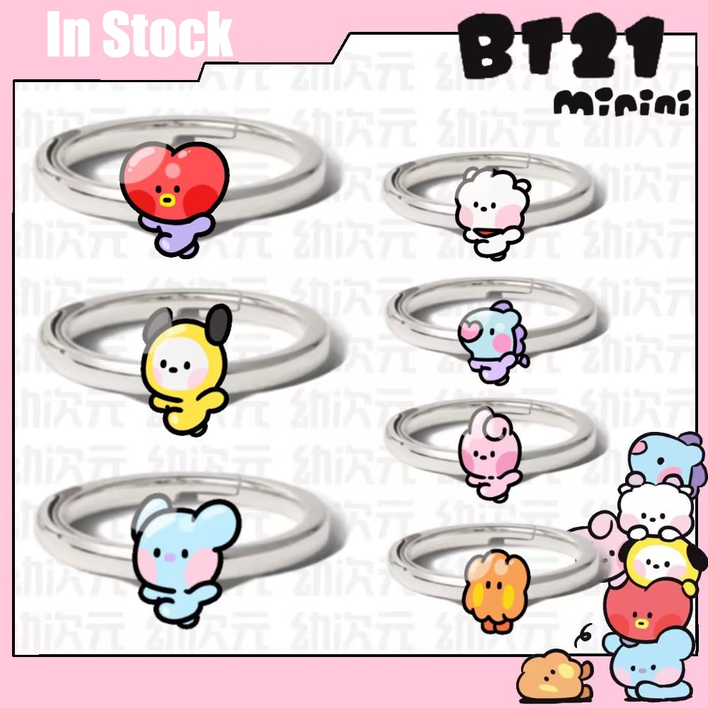 BT21 Cute Adjustable Ring Cartoon Girlfriend Birthday Gift for Fans ...