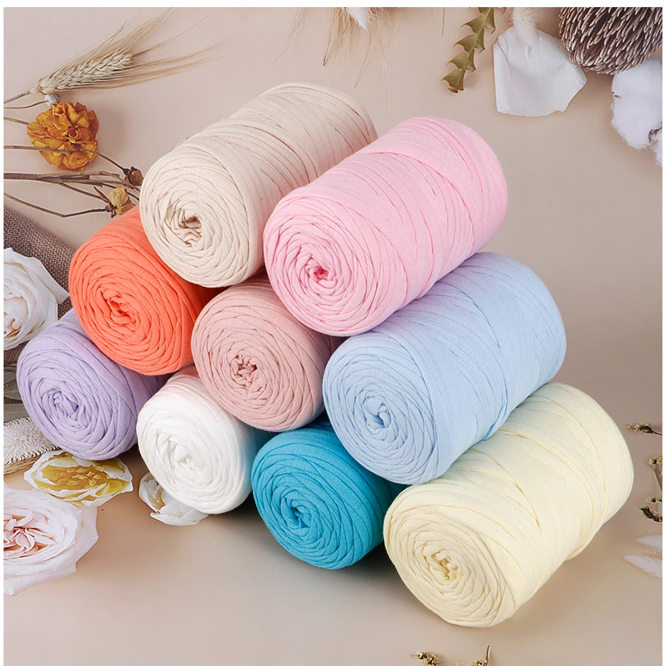 200G T Shirt Thick Soft Cloth Yarn For Hand Knitting Crochet Woven ...