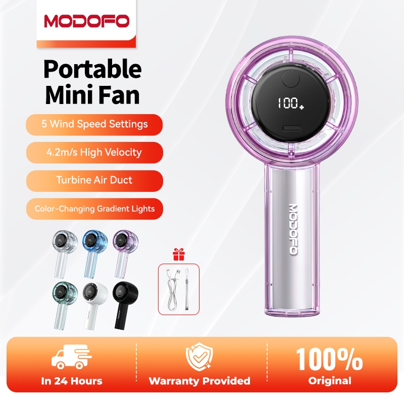 MODOFO Turbo Fan High Adjustable Speed Handheld Fan Mini Fan Cool Wind ...