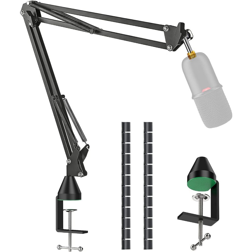 Wanjason Mic Stand for HyperX Solocast Microphone, Upgraded Boom Arm ...