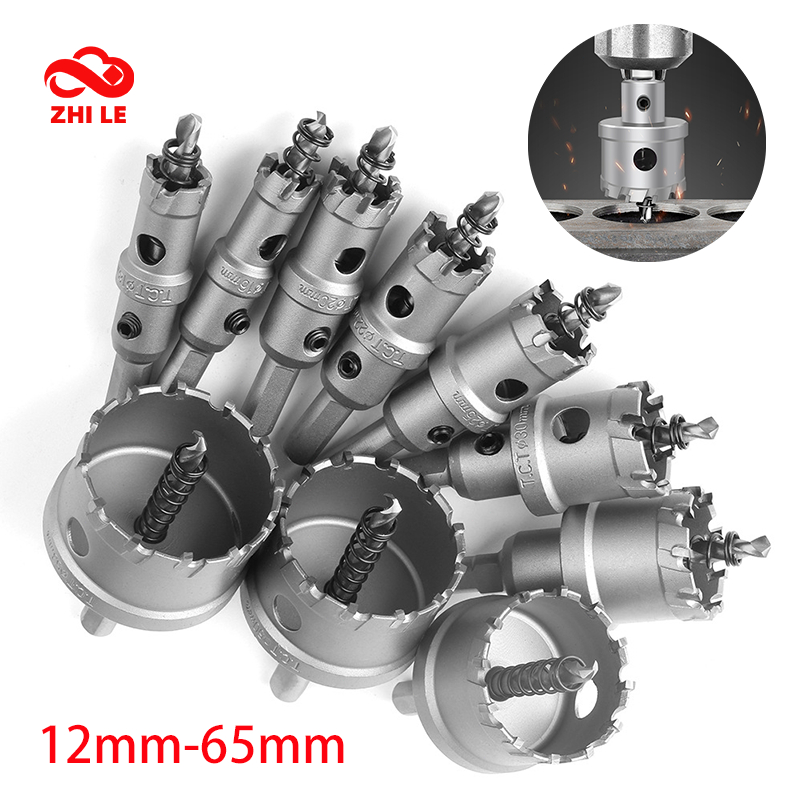 12mm-65mm High-grade TCT Tungsten Alloy Drill Bit Metal Stainless Steel ...