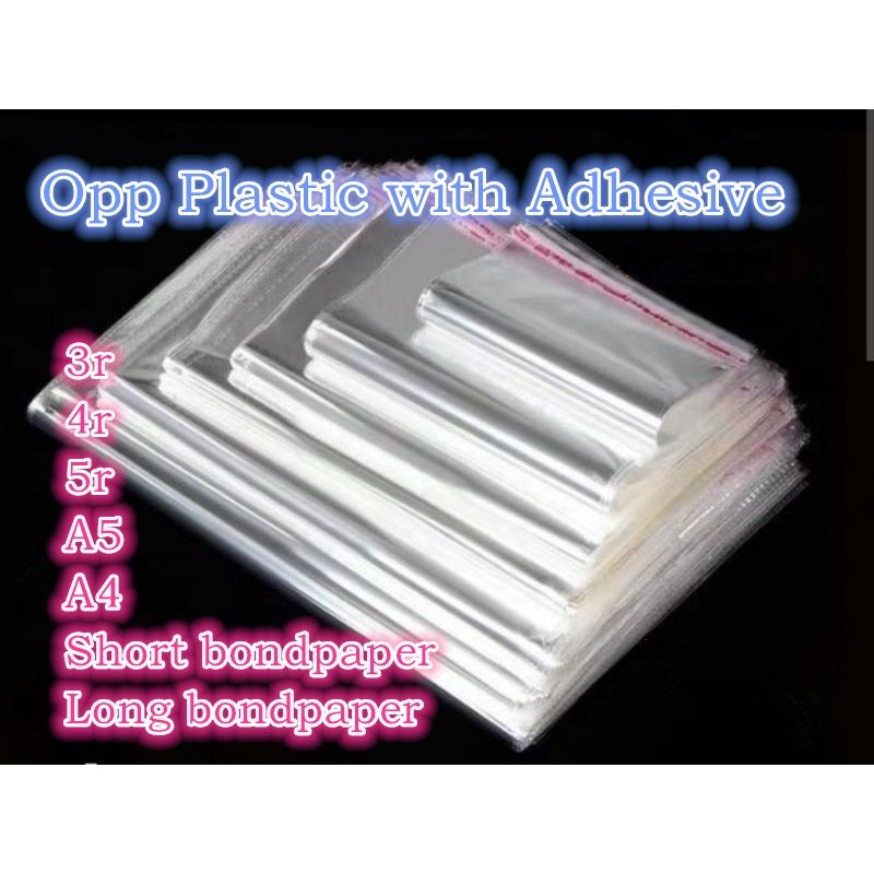 100pcs Opp Plastic for 3r/4r/5r/A5/A4, Short Long Bondpaper Size ...