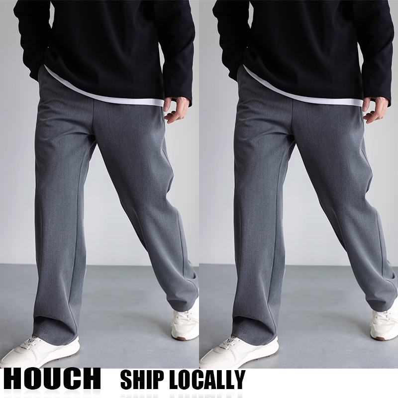 Houch Ready to ship COD Men's trousers Korean slim fit plain trousers ...