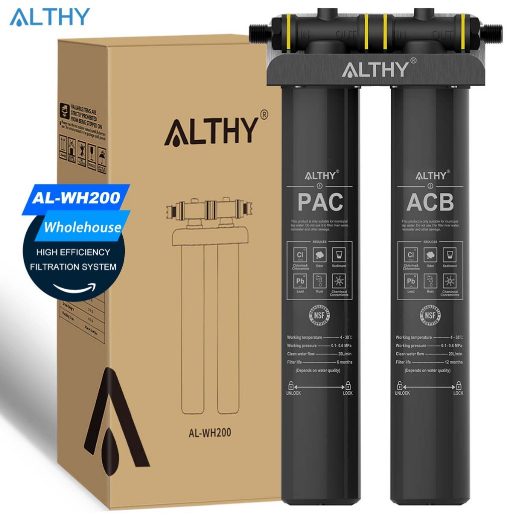 ALTHY Whole House Water filter Purifier System High Capacity, Reduces ...