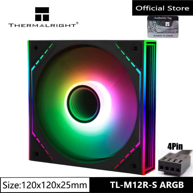 Ventola ARGB Thermalright TL-M12R-S 120mm - Ventola PC Silenziosa PWM Con Effetto Luce Specchiato - Foto 13
