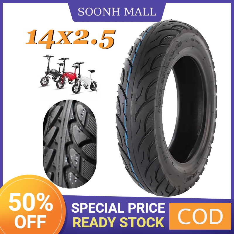 【COD】Ebike Tubeless Vacuum Tire Exterior 14x2.5 2.5-10 60/100-10 ...
