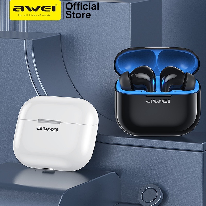 Écouteurs Bluetooth AWEI T26 Pro TWS - Version 5.3, Noir, Avec étui De Charge