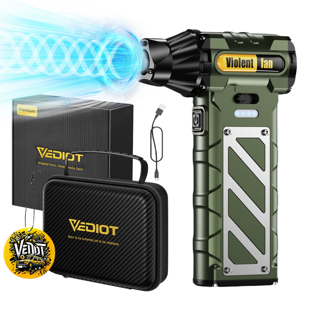 Vediot 130000RPM Handheld Portable Air Duster Window Breaker 2 in 1 Jet ...