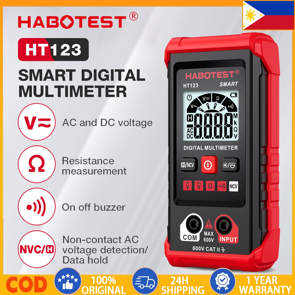 【Local Stock】HABOTEST⭐HT123 Smart Digital Multimeter Color Screen AC/DC ...