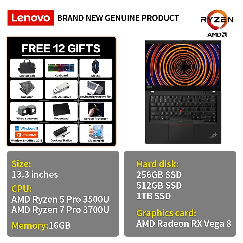 Lenovo Thinkpad X395 Amd Ryzen Pro 3500u 【lenovo Laptop】lenovo