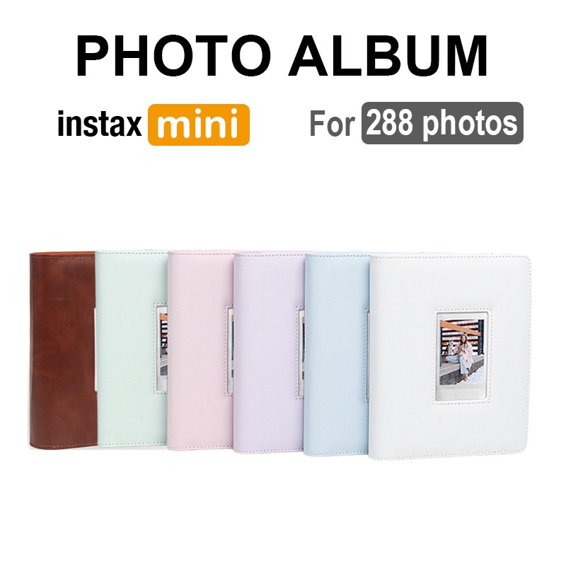 Album Photo Instax Mini 288 Photos - Cuir Vert - Pour Mini 11/12/9