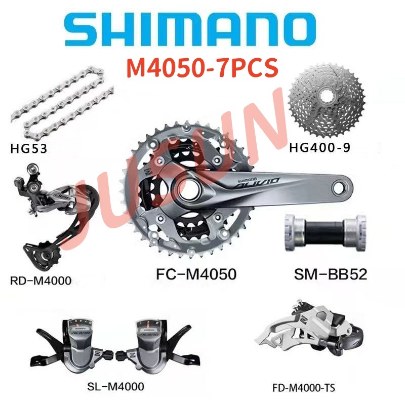 Shimano Alivio FC-M4050 MTB Bike 3x9 Speed Hollowtech Crankset 40