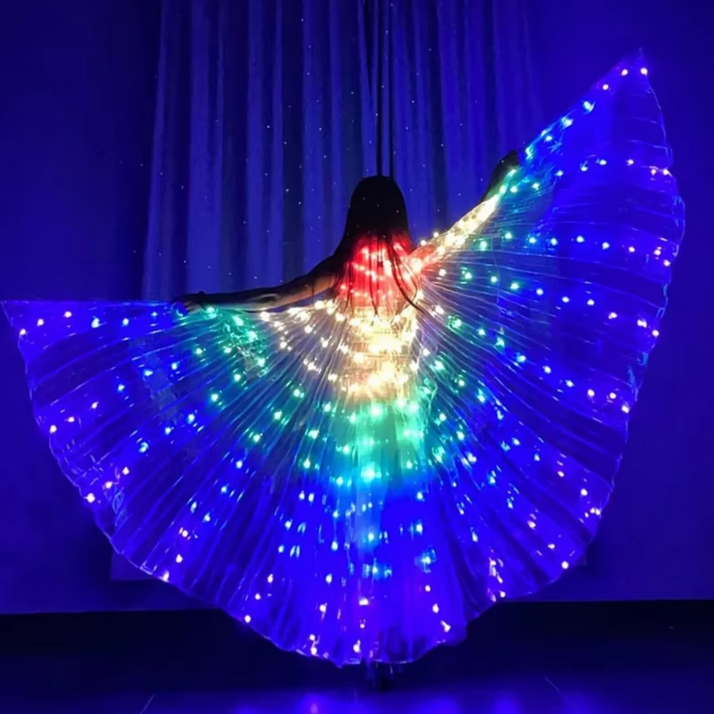 Isis Wing LED Neon Colorful Cloak Adult Child Dancers LED Luminous ...