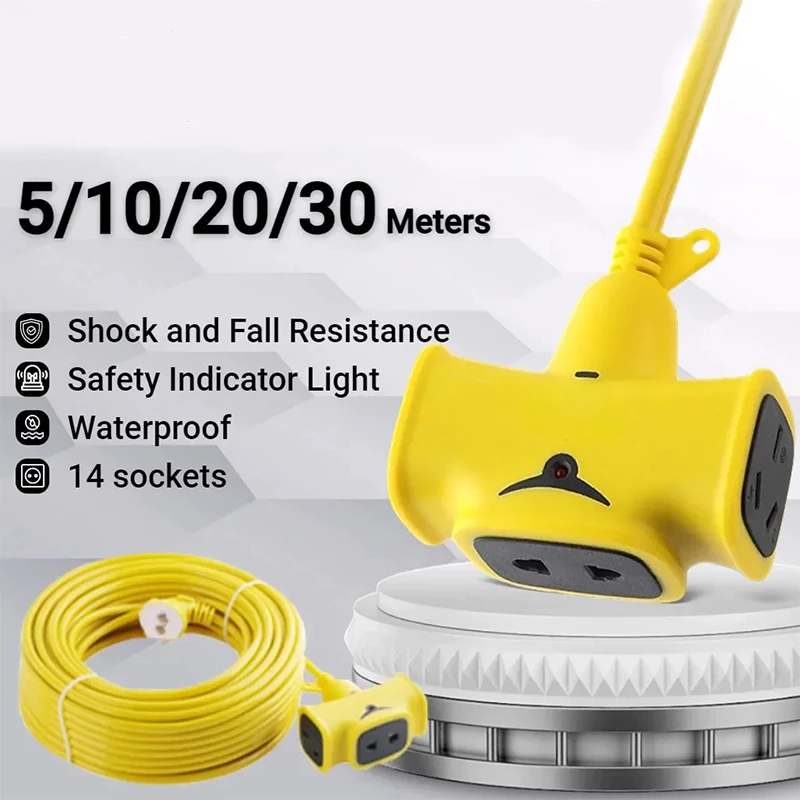 Extension Cord Socket With Cable Extra-long Plug-in Strip 0.5M/5M/10M ...