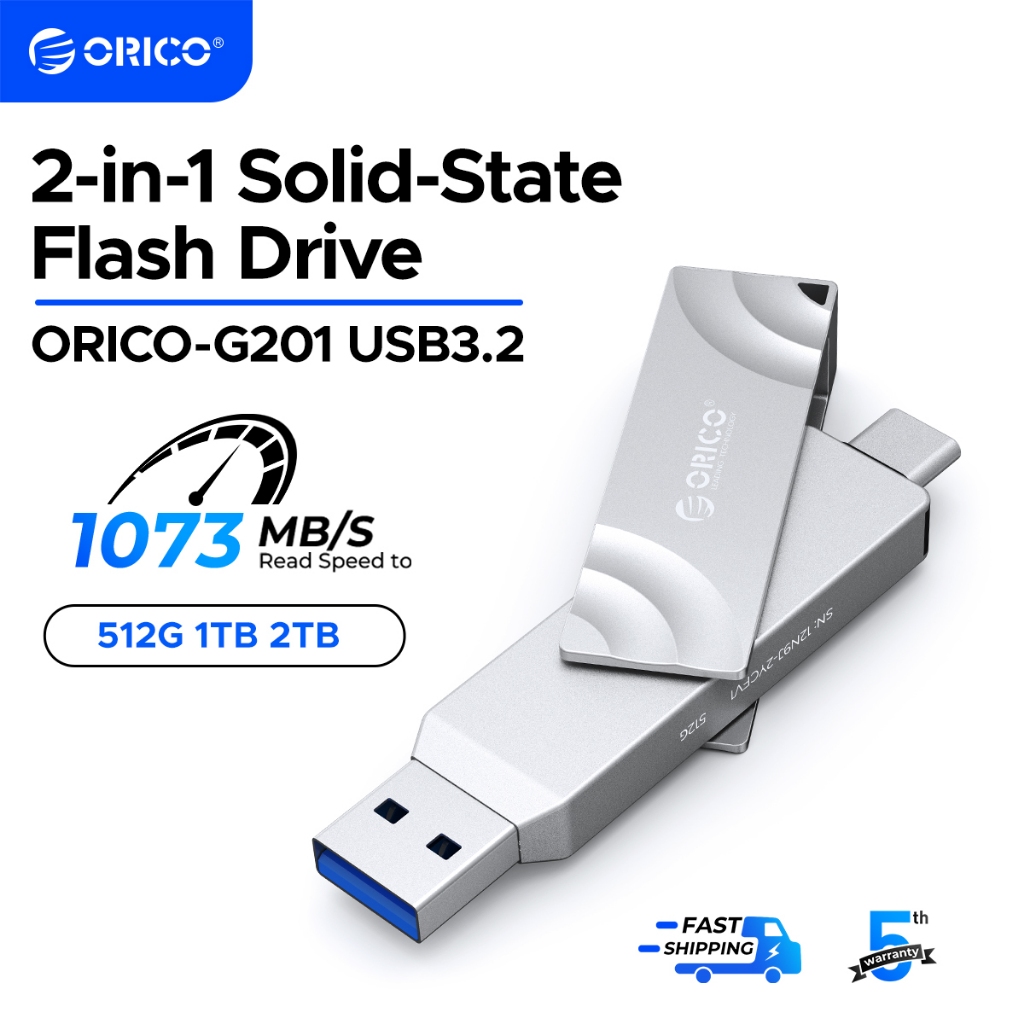 ORICO 1TB Dual Flash Drive USB 3.2 Gen2 Up to 10Gbps for iPhone 15
