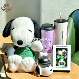 Starbucks x Snoopy Collab Ceramic Mug Stainless Steel Tumbler Bottle Opener Plush Doll Gift Set