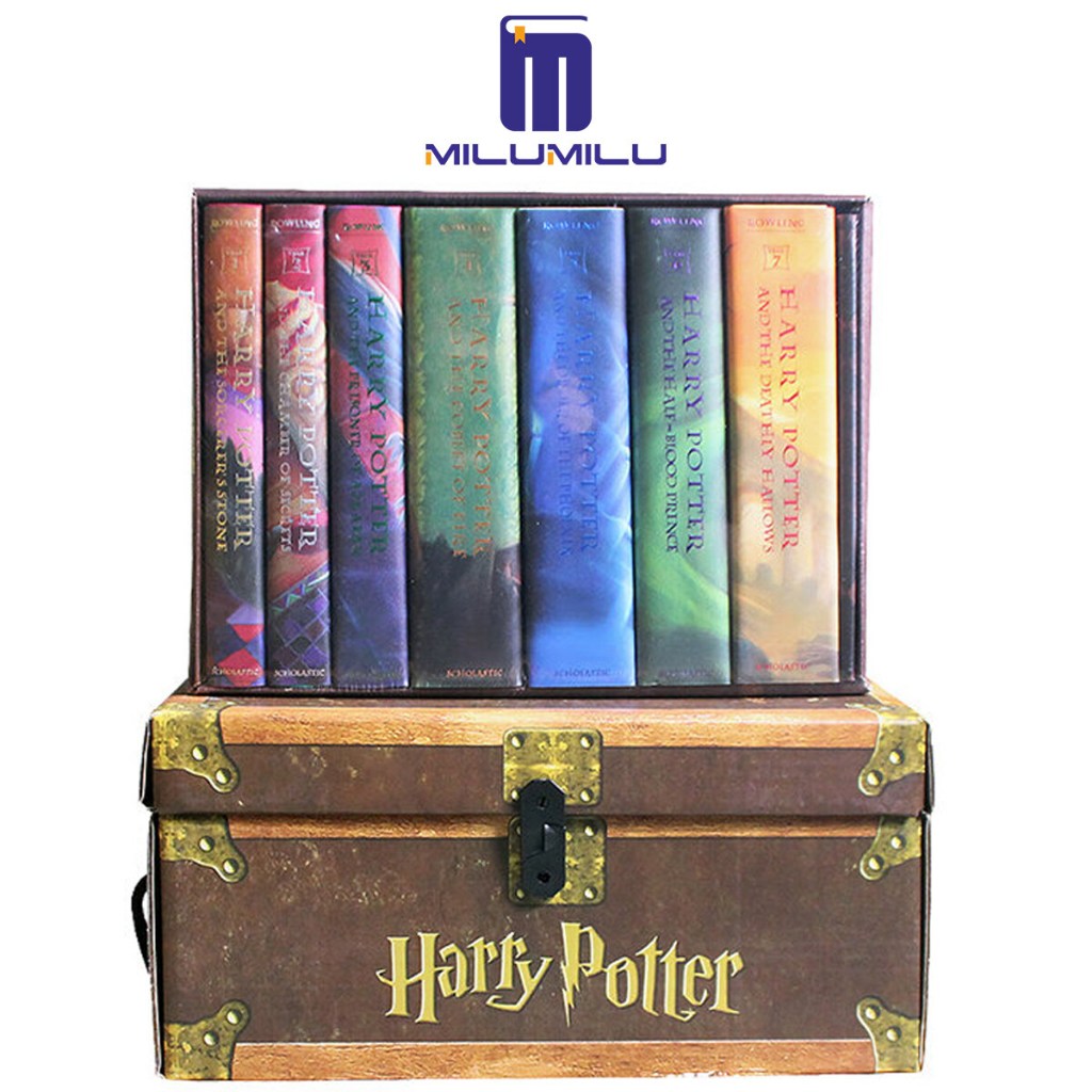 7Pcs Harry Potter Hardcover Trunk Chest Boxed Set: Books 1-7 Hardcover ...