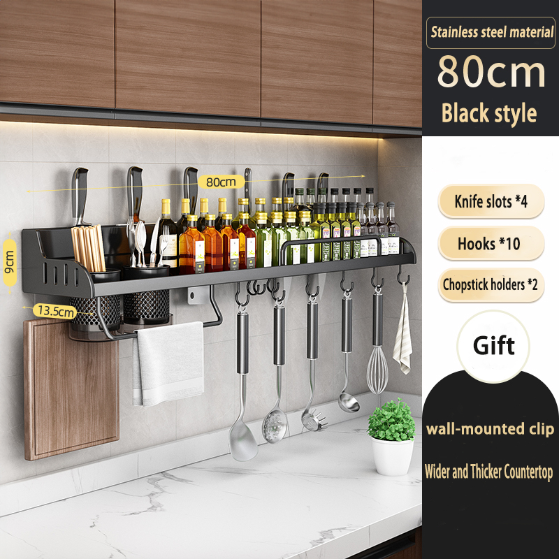 Joybos Multifunctional Drill-Free Wall Mounted Kitchen Organizer All-in ...