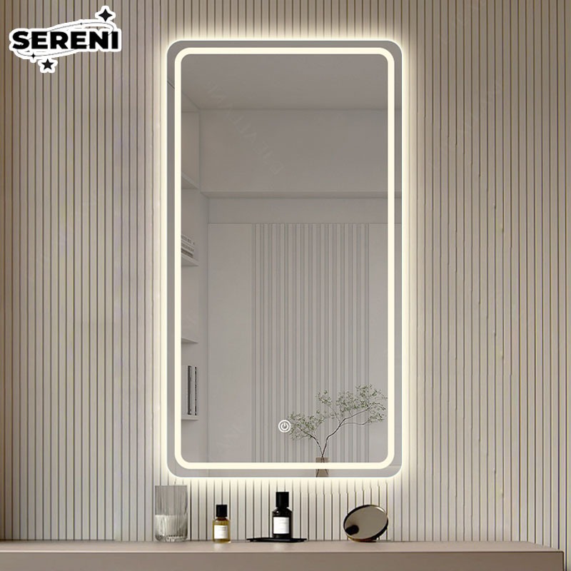 LED Bathroom Mirror With Light Vanity Mirror Tricolor Light Smart ...