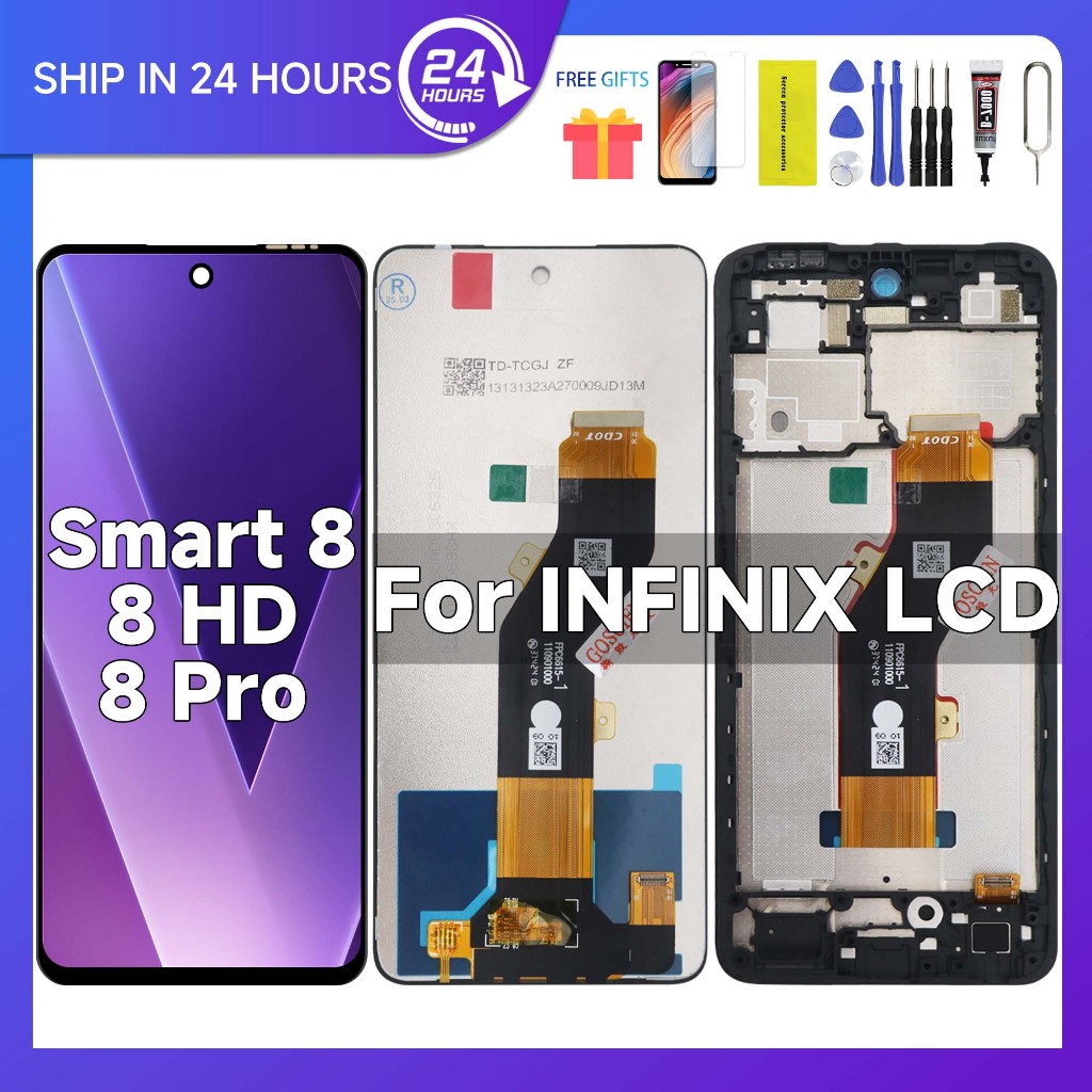 For Infinix Smart 8 Smart 8 HD Smart8 Pro X6525 X6525B LCD display ...