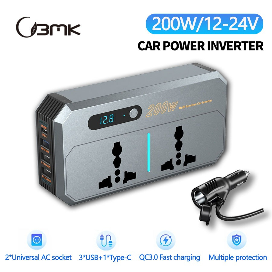 LST 200W Car Inverter DC 12V/24V to AC 220V Power Inverters for ...