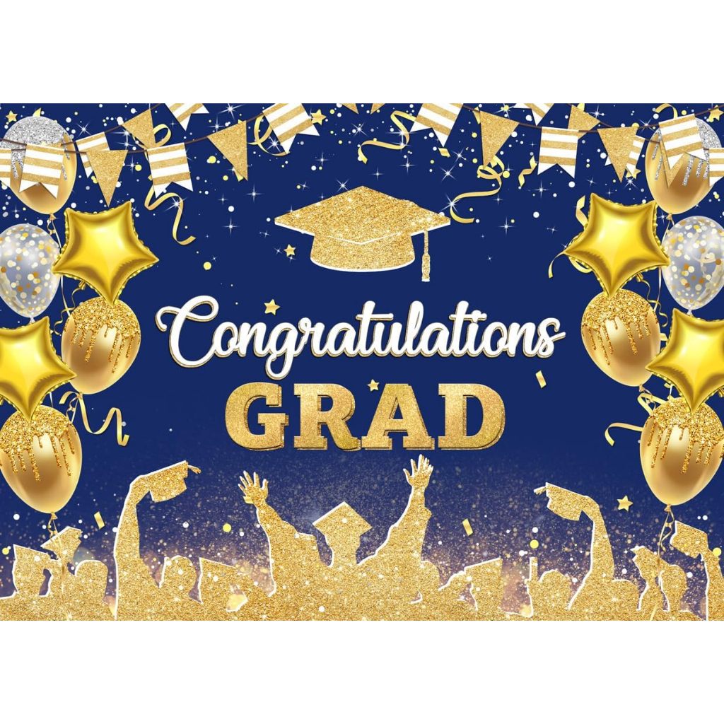 Colorful Flag Mexican Congrats Grad Photos Backdrop