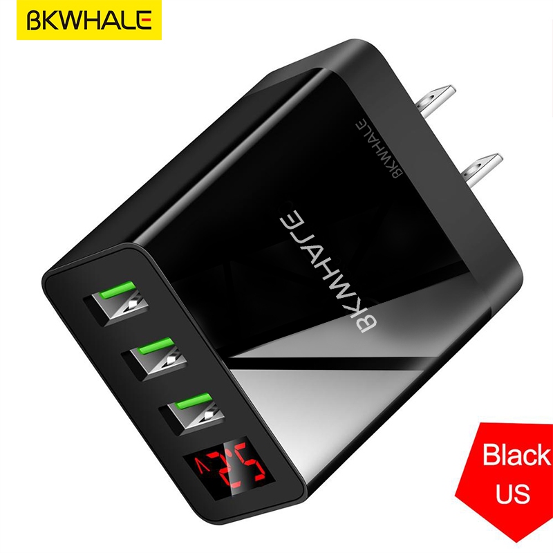 【COD】BKWAHLE QC Charger 3A LED Display 3 Ports USB Phone Charger ...