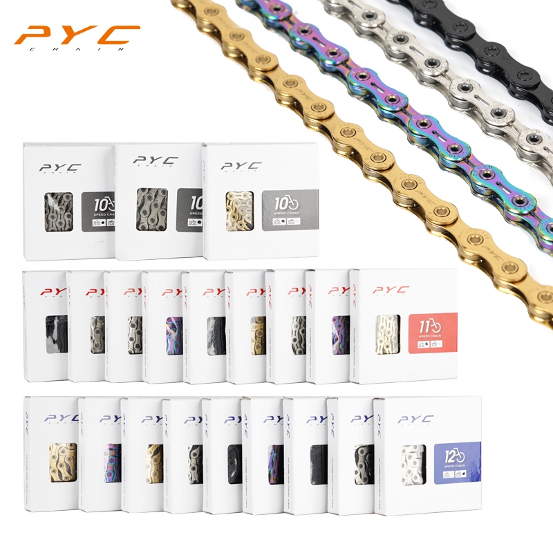 PYC Bicycle Chain Chrome Harden & Mushroom Pin Riveting Technology for ...