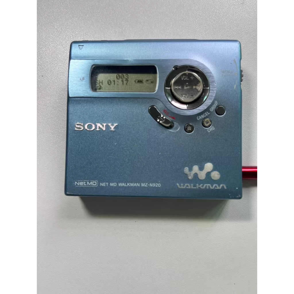 Sony MZ-N920 MD Walkman Portable MiniDisc Recorder Argent Testé Japon