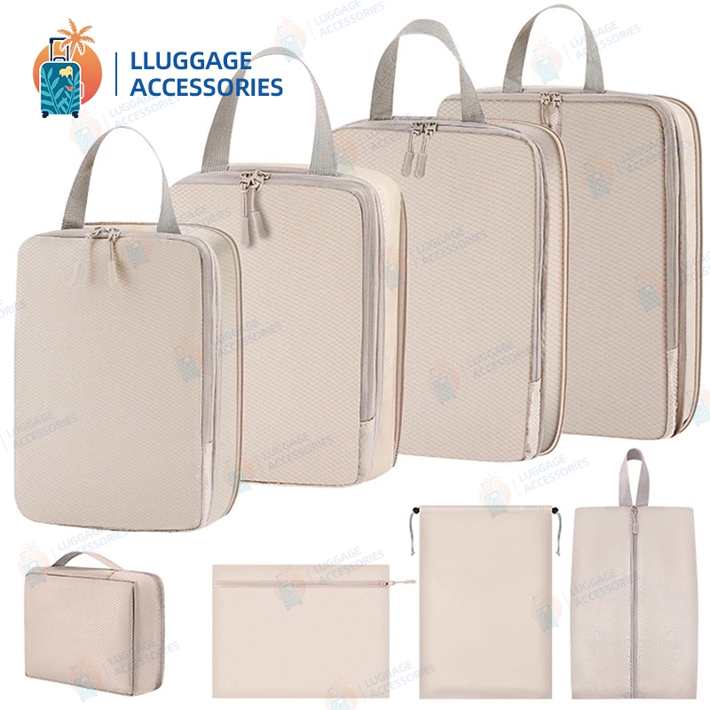 8Pcs Compression Packing Cubes Luggage Bags Breathable Travel Luggage ...