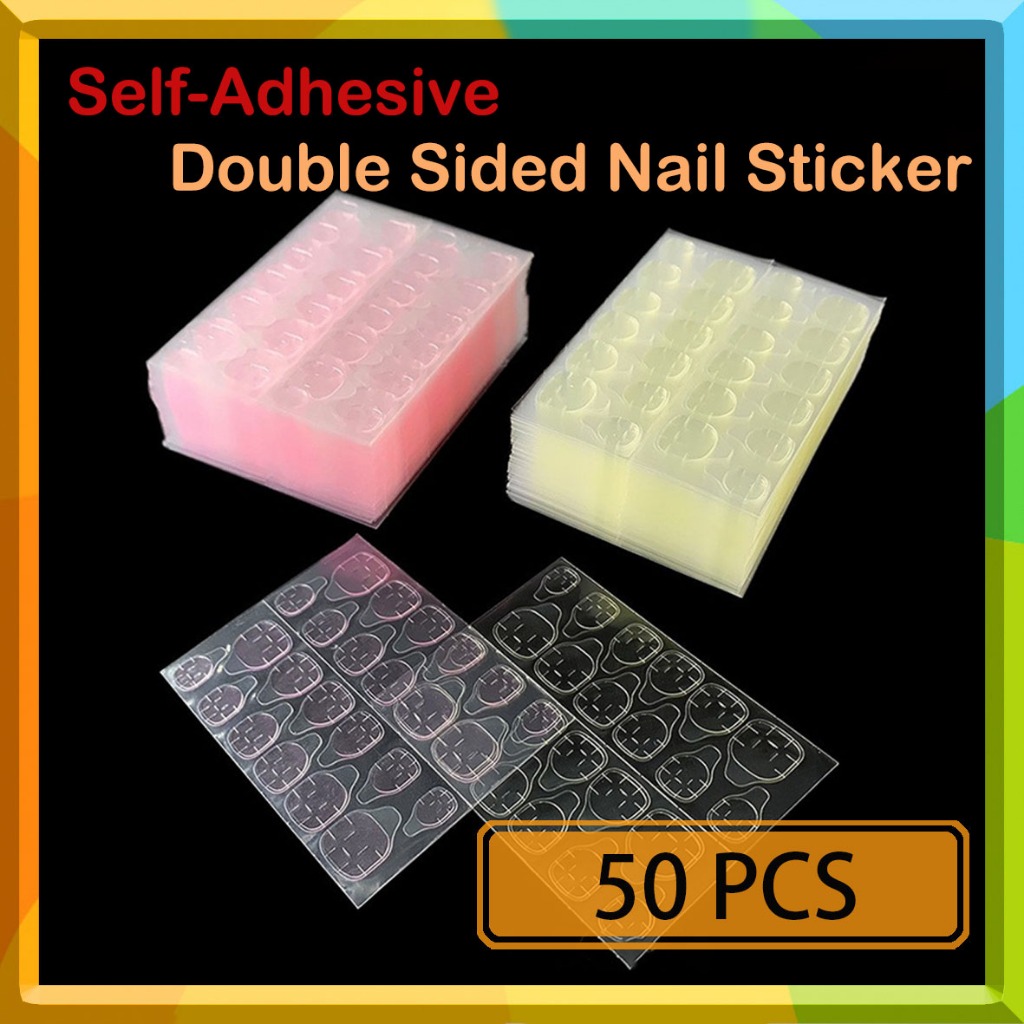 Waterproof Breathable Glue Tabs | Double-Sided Nail Jelly Sticker ...