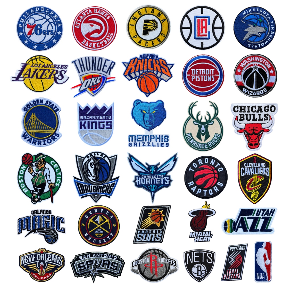 Customize Brand NBA Team Logo Embroidery Patches Velcro Badges Clothes ...
