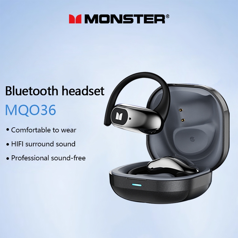 Monster MQO36 Bluetooth headset 5.4 Intelligent noise reduction HIFI stereo surround sound Intelligent touch control Low latency game mode. | Shopee Philippines
