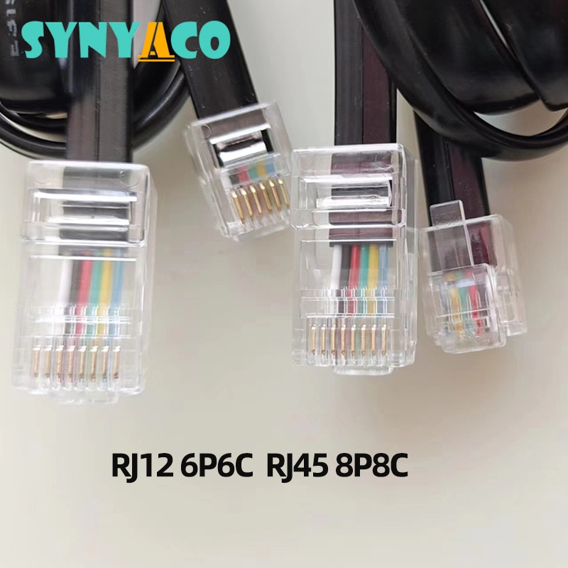 2pcs RJ45/8P8C to RJ12/6P6C Cables Use to Convert Network Lines to Old ...