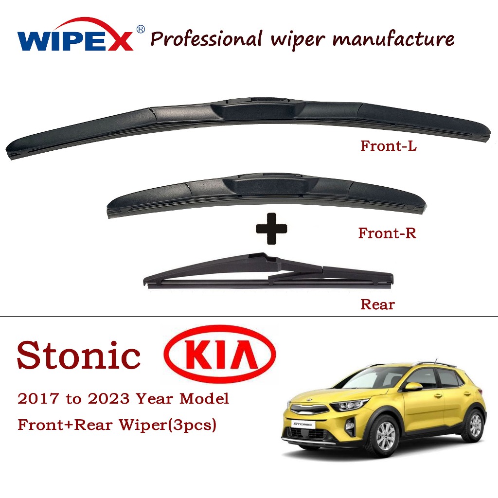 Kia Stonic Front+Rear 3pcs Wiper Blade for 2017-2023 model SUV Car ...