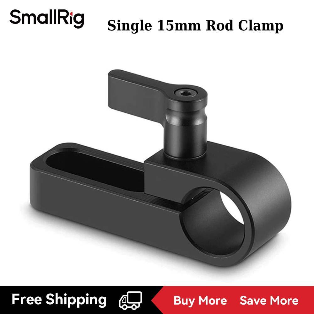 SmallRig Single 15mm Rail Clamp Mount Rod Clamp with Long Hole on Plate ...