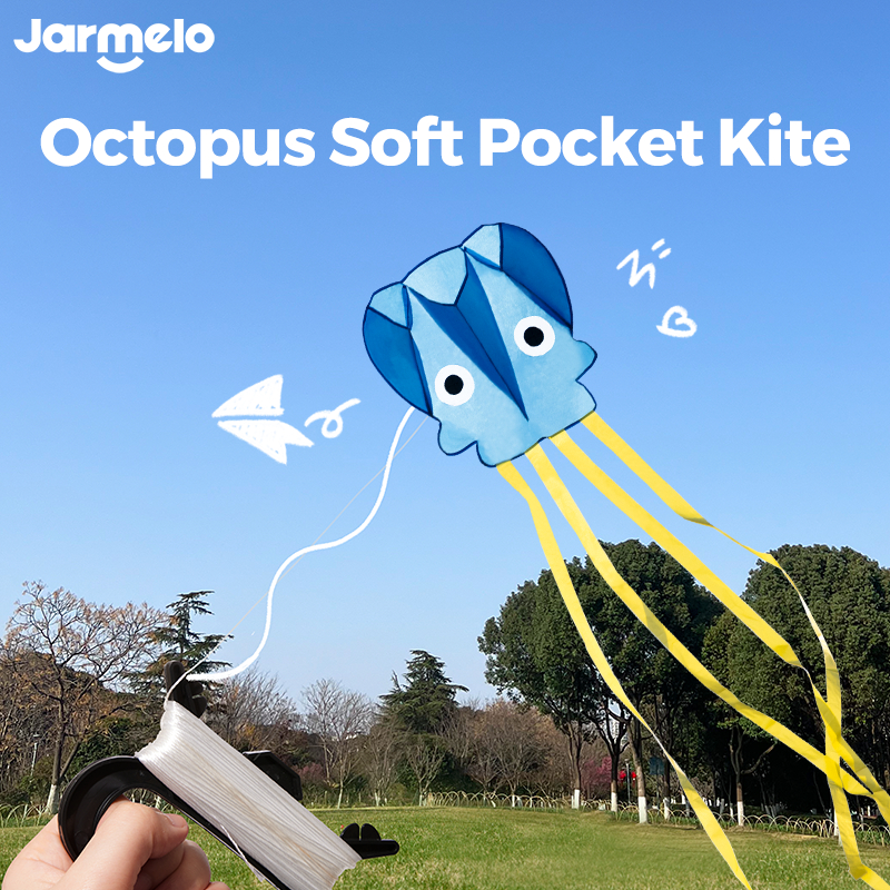 Jar Melo Octopus Pocket Kite – Soft Frameless Design with 3m Tail ...