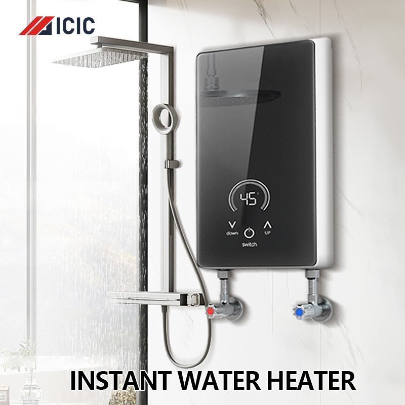ICIC Instant Water Heater For Shower Hot Water Heater Electric Inverter  with Shower Heater Shower Set For Bathroom 6500W