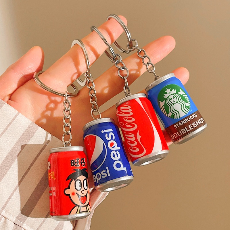 Crestive Simulated Cans Key Chain Summer Milk Coffe Beverage Bottle ...