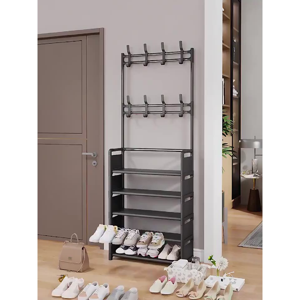 Multifunctional Shoe Rack Organizer practical Simple Floor Coat Rack ...