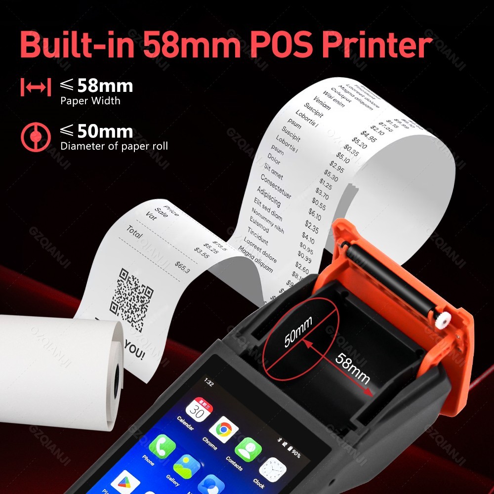 Handheld POS PDA Terminal Thermal Receipt Bill Printer Machine Loyverse ...
