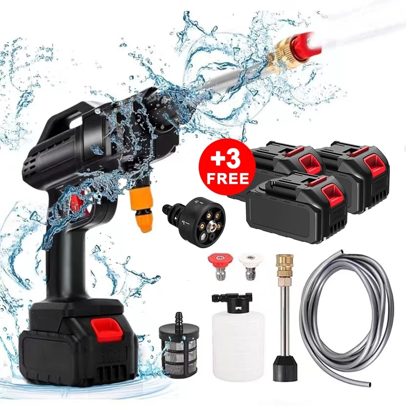 Cordless Portable High Pressure Washer 2 3 Batteries 3 Types Of Water
