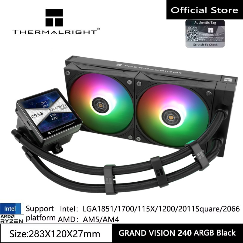 Thermalright GRAND VISION 240 ARGB water cold radiator 3.4 inches LCD ...