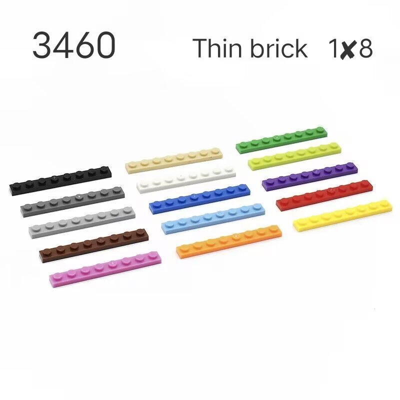 Moc Small Particle Assembled Building Blocks 1x8 Thin Brick Compatible ...