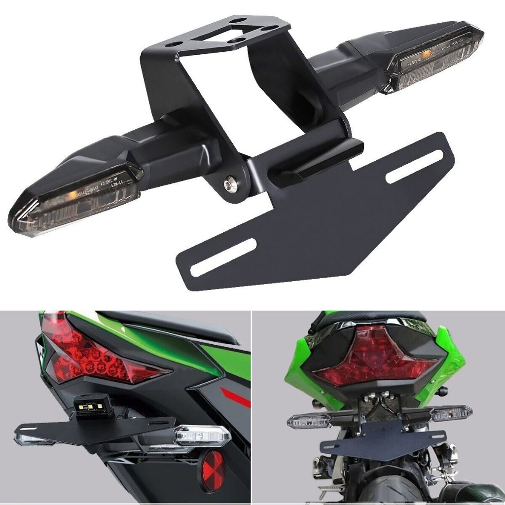 REAR FENDER TAIL TIDY LED Turn Signal For KAWASAKI NINJA 400 Z400 Z300 ...