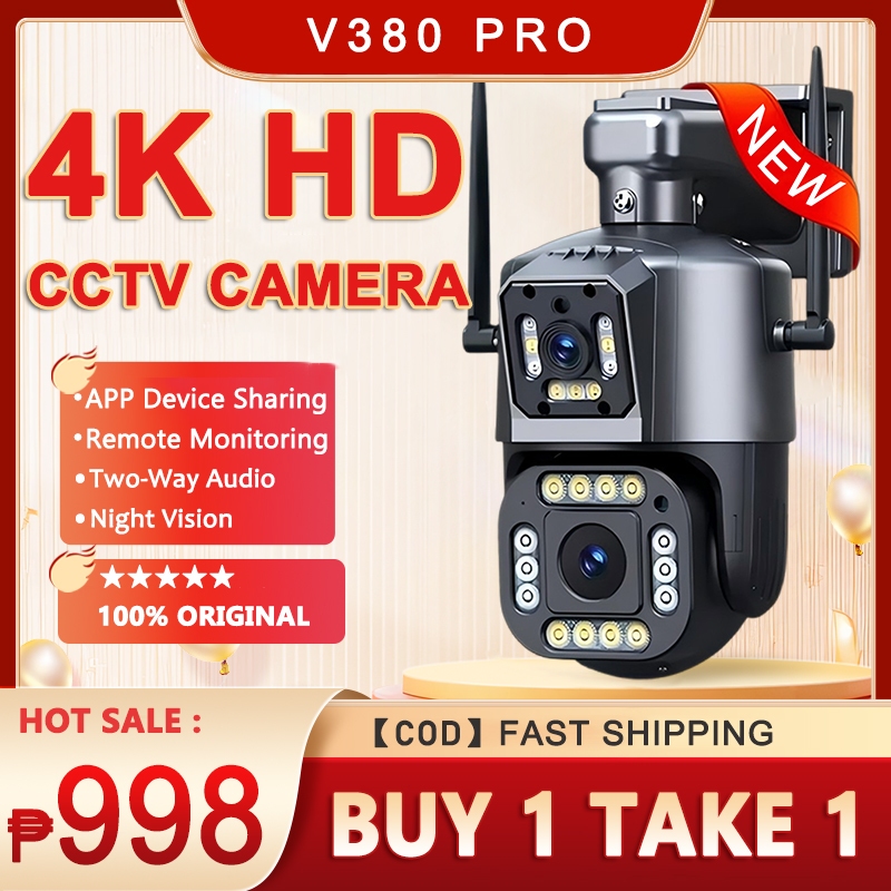 BUY 1 TAKE 1 4K HD V380 Pro CCTV Camera Outdoor Waterproof Wireless ...