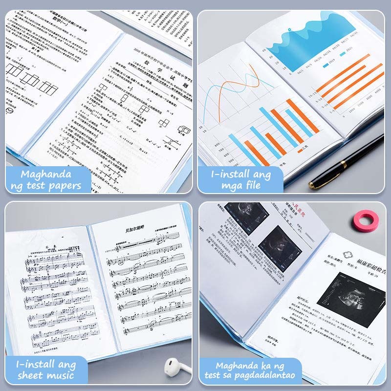 Clear Book Long/A4 File Organizer Folder Long Clear File Folder ...