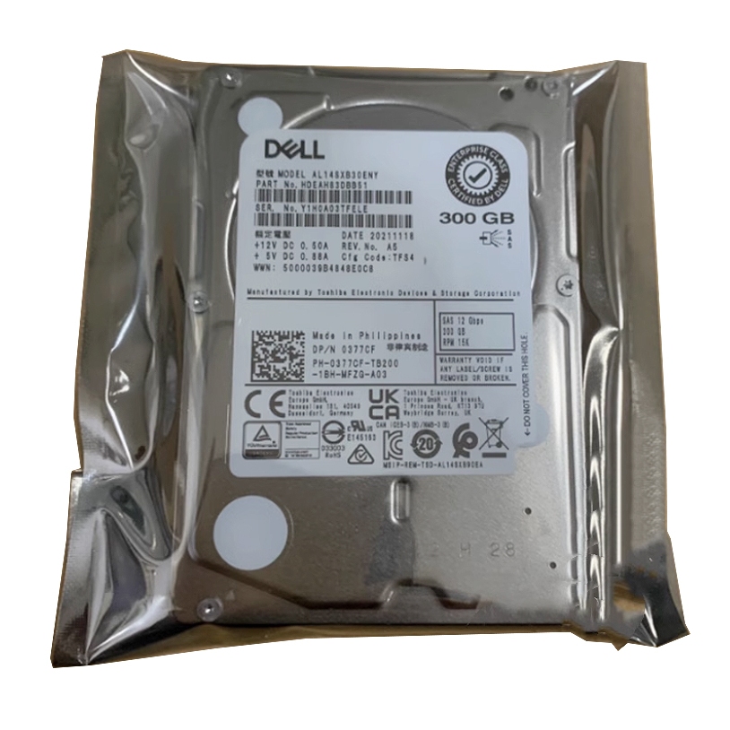 NEW DELL 0NCT9F/0377CF 300G 15K SAS 12G 2.5 R640 740 Server hard disk ...