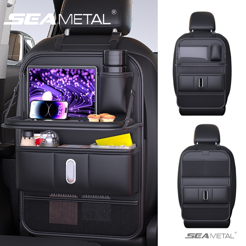 SEAMETAL Car Seat Back Organizer Multi-Functional Rear Seat Storage Bag ...